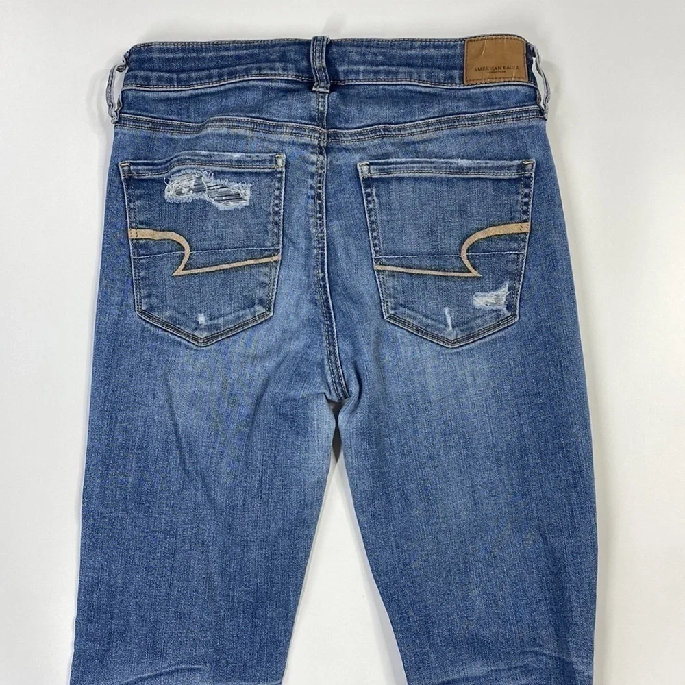 American Eagle Super Stretch X Hi-Rise Jegging Distressed Size 4